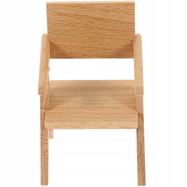 Mini Poltrona Decorativa in Legno per Casa delle Bambole 8,5x5,6x5,5 cm