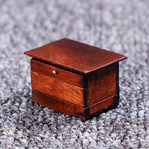 Mini macchina da cucire in legno retrò per decorazione casa e gioco bimbi