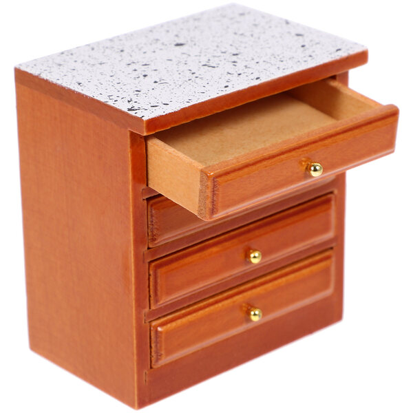 Mini Comodino in Legno per Casa delle Bambole, Accessorio Decorativo Vintage