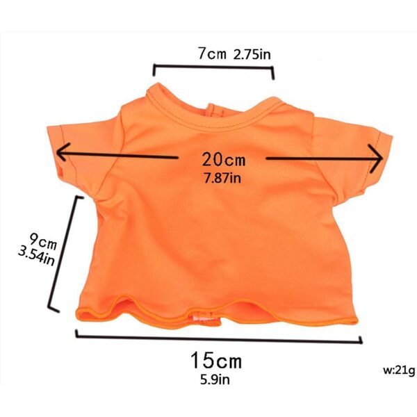 Maglietta Nera per Bambola Americana 46 cm - Abbigliamento Casual Sicuro e Morbido