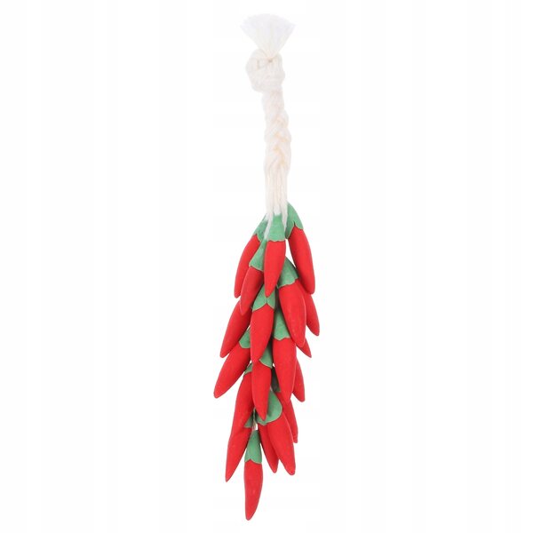 Mini modello peperoncino rosso in bambù e metallo per decorazioni dettagliate