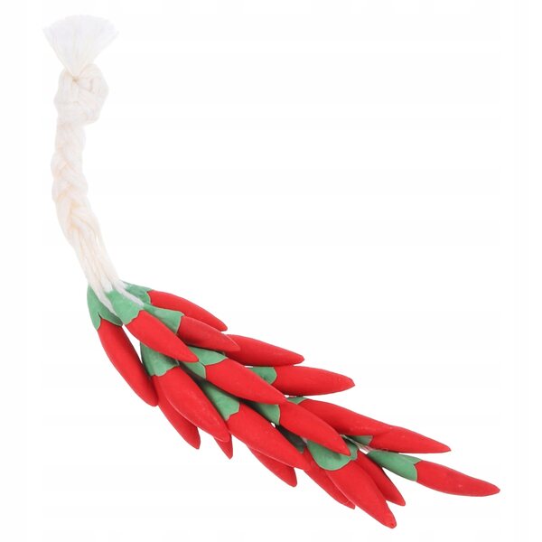 Mini modello peperoncino rosso in bambù e metallo per decorazioni dettagliate
