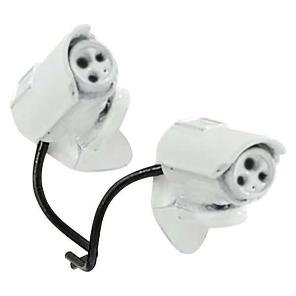 Mini camera decorativa bianca per case delle bambole, set 2 pezzi dettagliati