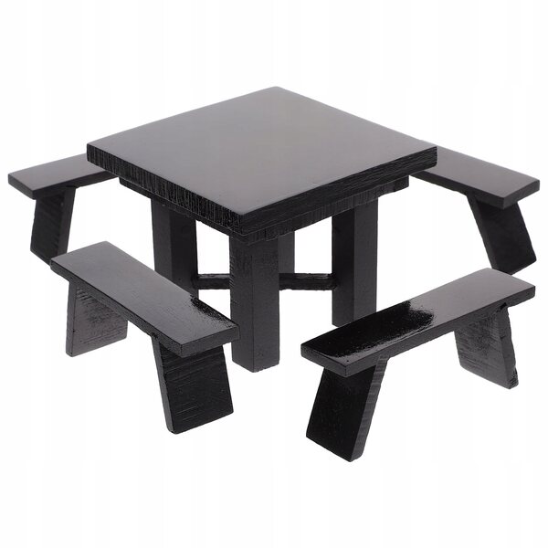 Mini Set Tavolo e Sedie in Legno per Casa delle Bambole - Accessori Decorativi