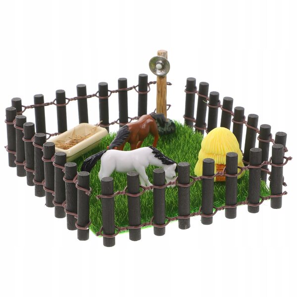 Miniatura Stalla con Accessori per Casa delle Bambole e Decorazioni Giardino