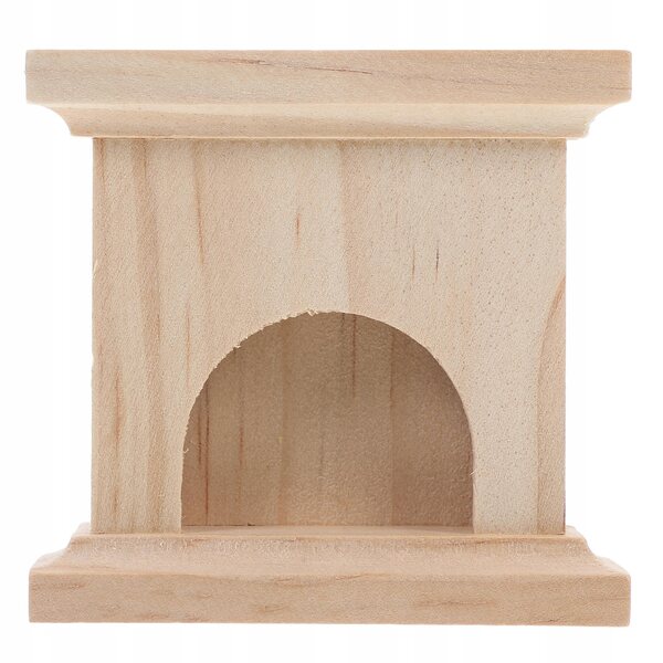 Holzkamin-Miniatur für Puppenhaus und kreative Dekoration