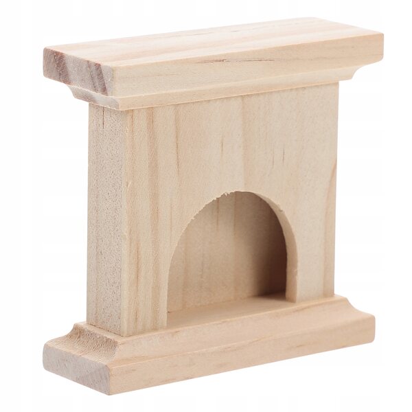 Holzkamin-Miniatur für Puppenhaus und kreative Dekoration