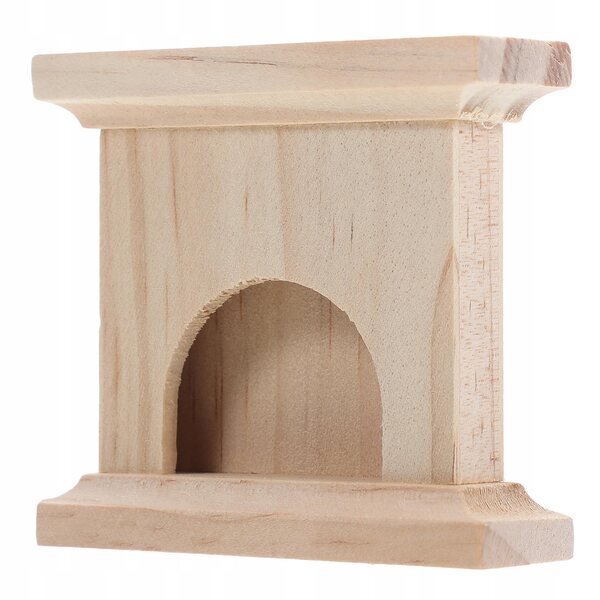 Holzkamin-Miniatur für Puppenhaus und kreative Dekoration
