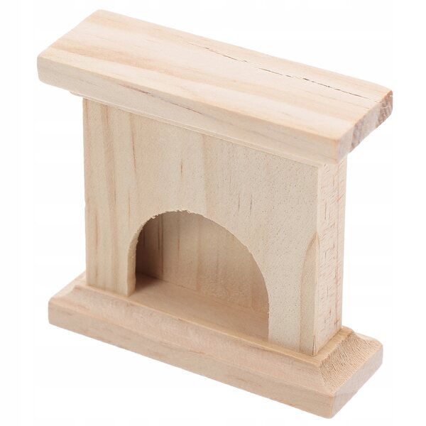 Holzkamin-Miniatur für Puppenhaus und kreative Dekoration