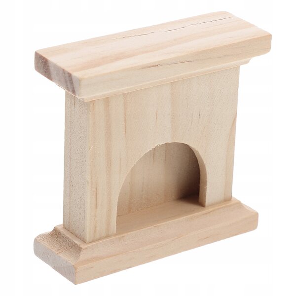 Holzkamin-Miniatur für Puppenhaus und kreative Dekoration