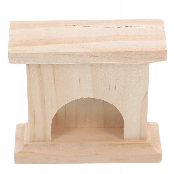 Holzkamin-Miniatur für Puppenhaus und kreative Dekoration