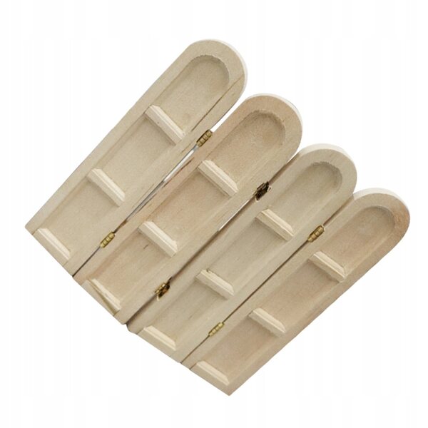 Beigefarbener Mini-Holzschirm für Puppenhausdekoration, 12,5 x 4 x 2,5 cm