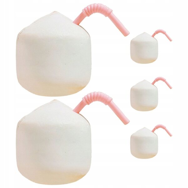 Lot de 5 mini noix de coco artificielles en résine pour décorations et miniatures