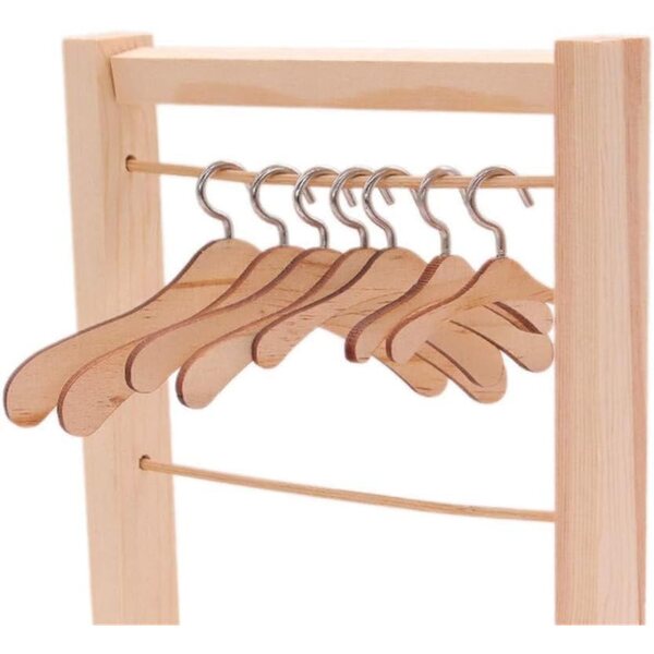 Grucce in Legno per Bambole 15 cm - Set 5 Appendini per Bambole Americane e BJD