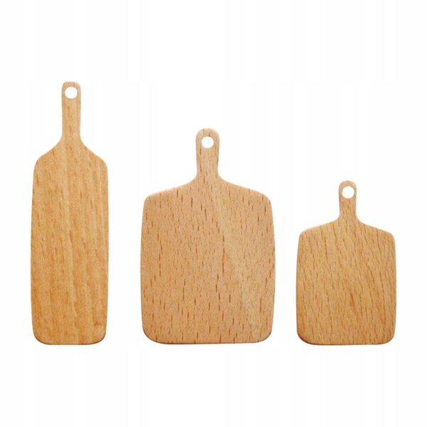 Set 3 Miniature Assi da Taglio in Legno per Case delle Bambole Scala 1:6 e 1:12