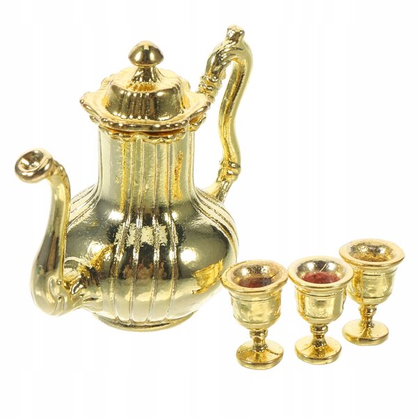 Mini Set da Tè in Ferro: Miniatura di Teiera e Tazzina Realistica