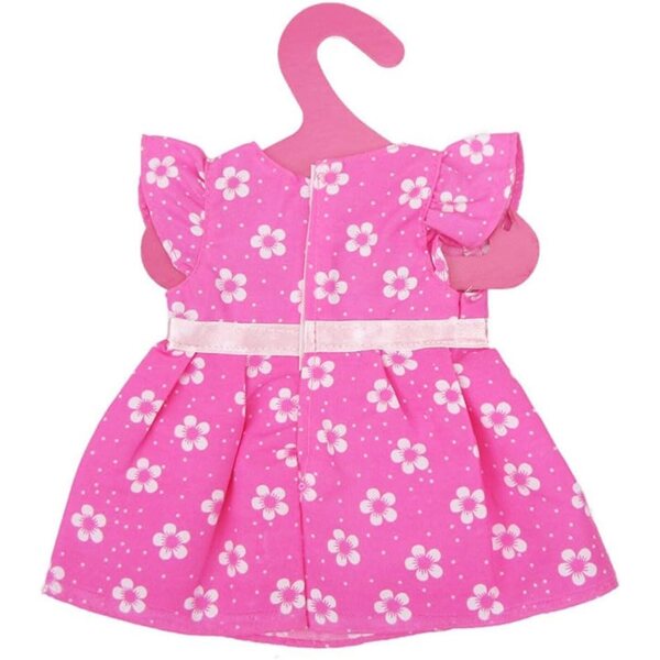 Rosa Blumenkleid für 46-cm-Puppe – Elegantes Freizeitkleid und Modeaccessoires