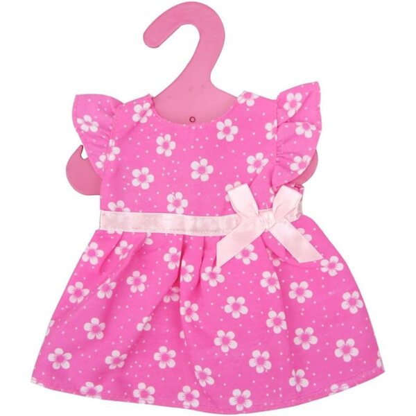 Rosa Blumenkleid für 46-cm-Puppe – Elegantes Freizeitkleid und Modeaccessoires