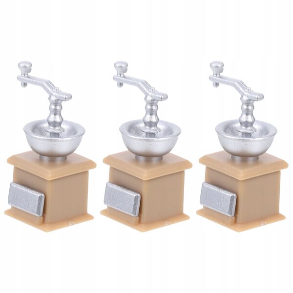 3 SZT. MINIATUROWY RĘCZNY MŁYNEK DO KAWY DO DOMKU DLA LALEK