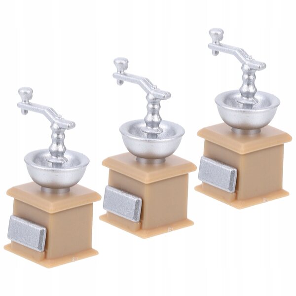 3 SZT. MINIATUROWY RĘCZNY MŁYNEK DO KAWY DO DOMKU DLA LALEK