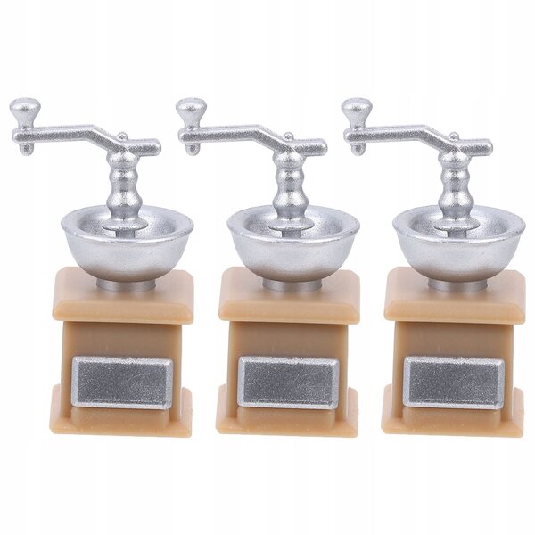 3 SZT. MINIATUROWY RĘCZNY MŁYNEK DO KAWY DO DOMKU DLA LALEK