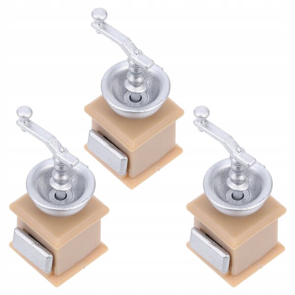3 SZT. MINIATUROWY RĘCZNY MŁYNEK DO KAWY DO DOMKU DLA LALEK