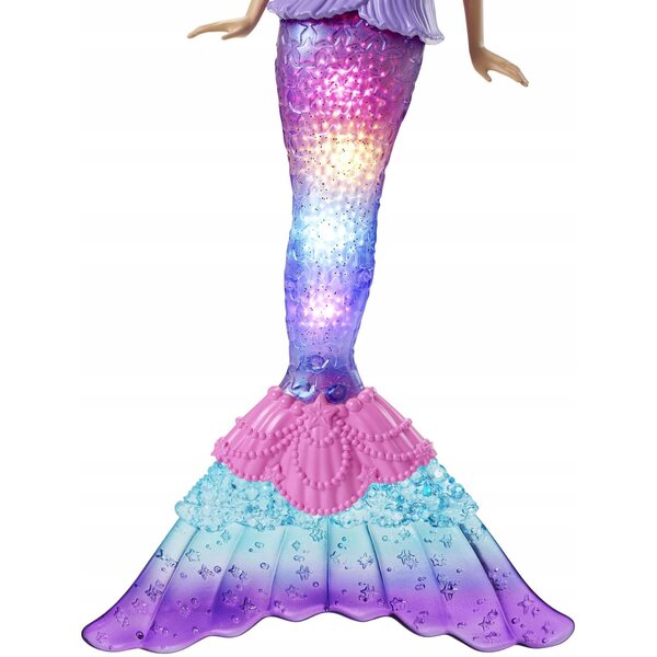 Barbie Syrenka Dreamtopia Malibu mit leuchtendem Ogon und farbigen Lichtern
