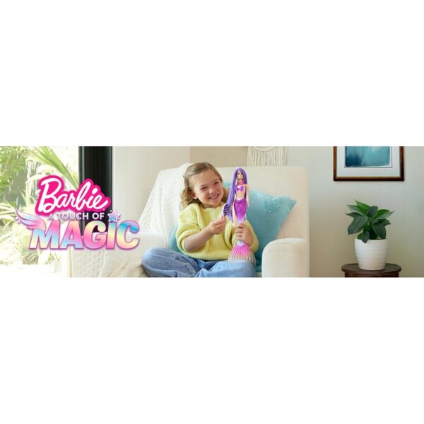 Barbie Malibu Meerjungfrau-Puppe mit langen Haaren und Farbwechsel – Mattel