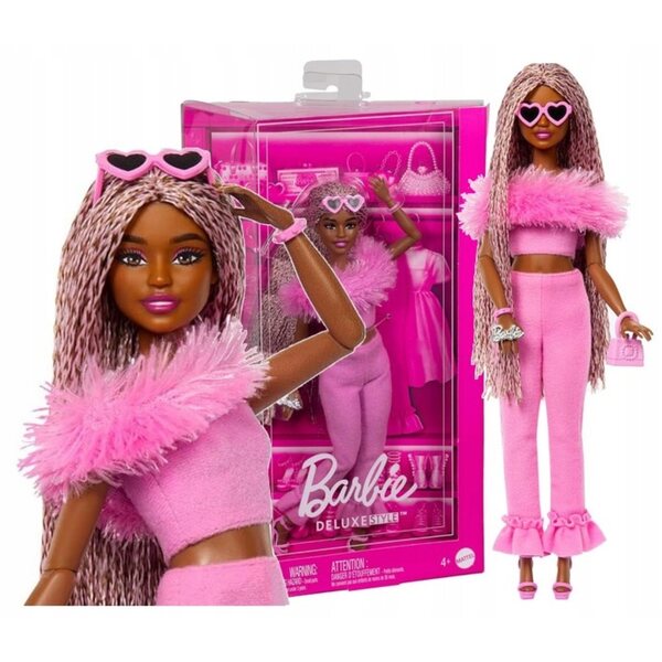 Barbie Deluxe Style #4 mit rosa Barbiecore-Outfit, 29 cm große Modepuppe