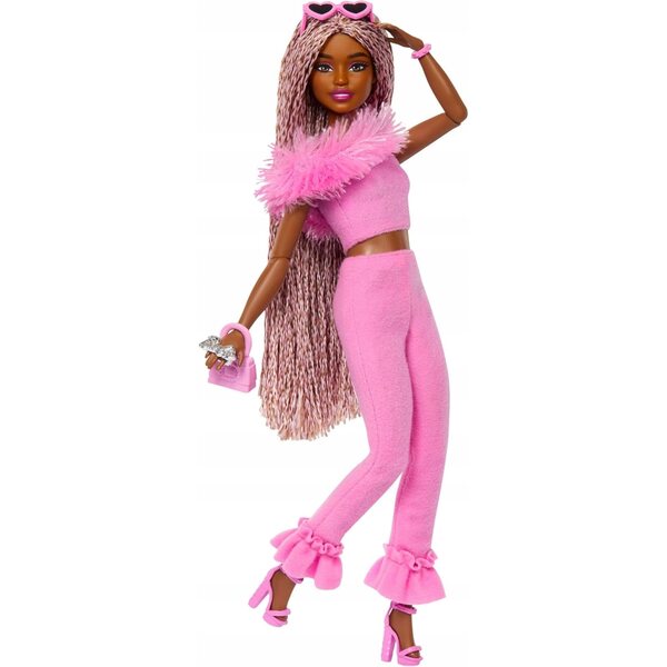 Barbie Deluxe Style #4 mit rosa Barbiecore-Outfit, 29 cm große Modepuppe