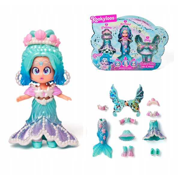KookyLoos Pearl: Mix & Match-Märchenpuppe mit 3 Looks und Zubehör