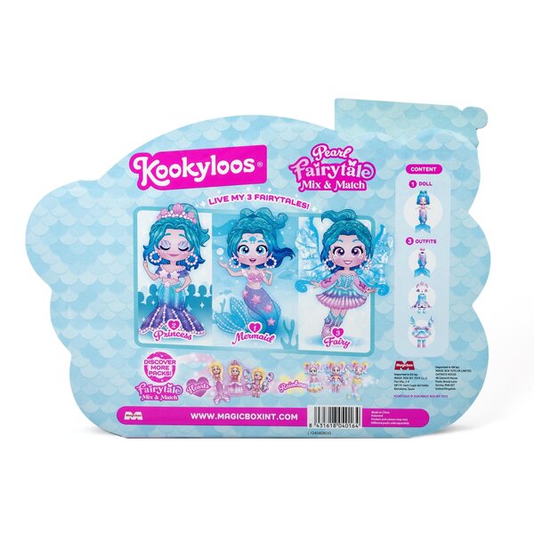 KookyLoos Pearl: Mix & Match-Märchenpuppe mit 3 Looks und Zubehör
