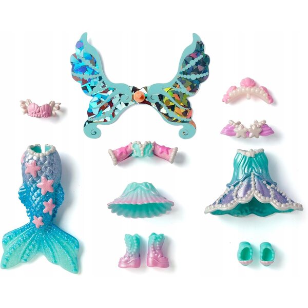 KookyLoos Pearl: Mix & Match-Märchenpuppe mit 3 Looks und Zubehör
