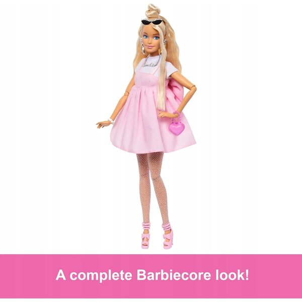 Barbie Deluxe Style - Lalka w pastelowo różowej sukience Barbiecore (HYV27)