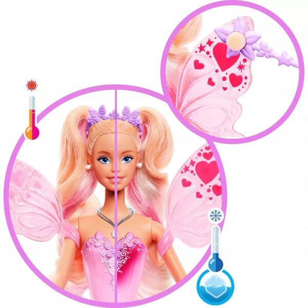Barbie Zauberfee mit Flügeln und farbwechselndem Kleid – Kinderspielzeug