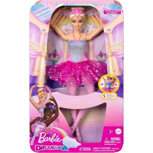 Barbie Baletnica mit magischen Lichtern Mattel, beleuchtete Puppe für Kinder ab 3 Jahren
