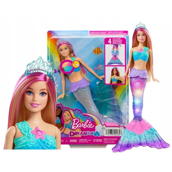 Barbie Dreamtopia Syrenka mit magischen Lichtern für Kinder ab 3 Jahren, 29 cm