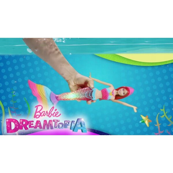Barbie Dreamtopia Syrenka mit magischen Lichtern für Kinder ab 3 Jahren, 29 cm