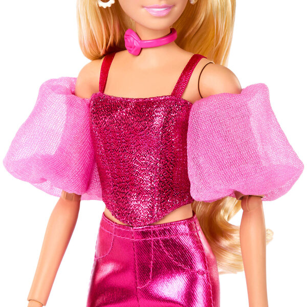Barbie-Deluxe-Stil mit metallischem Korsett und Organza-Ärmeln
