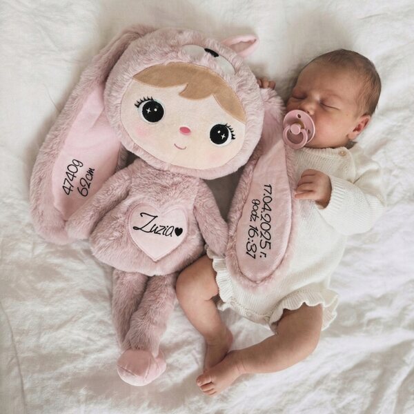 Metoo Bunny personalisierte Puppe 46 cm mit Namen und Herz