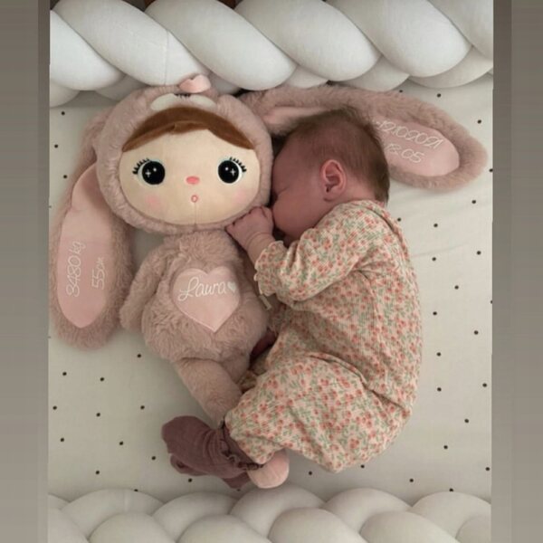 Metoo Bunny gepersonaliseerde pop 46 cm met naam en hart