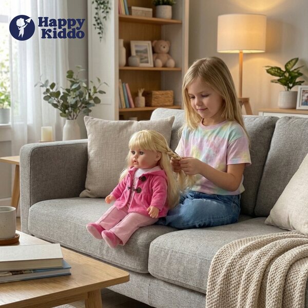 Bambolotto Interattiva Happy Kiddo 56 cm Morbida, Parla e Canta in 2 Lingue