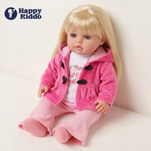 Bambolotto Interattiva Happy Kiddo 56 cm Morbida, Parla e Canta in 2 Lingue