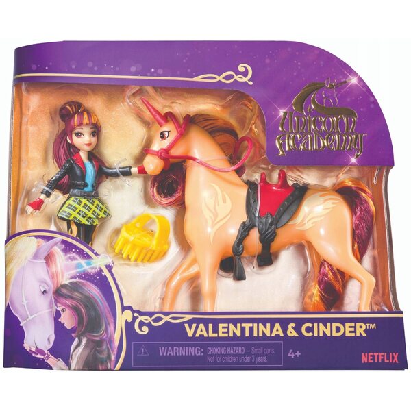 Bambola Valentina con unicorno Cinder Unicorn Academy Spin Master 14 cm