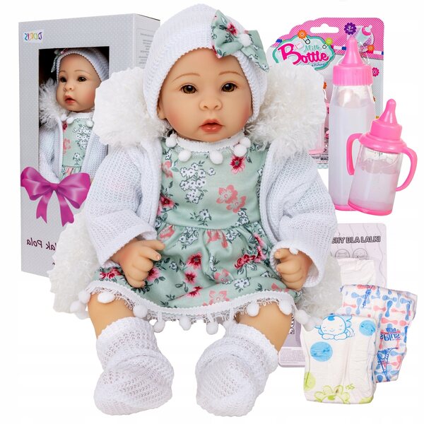 Doris Interactive 40 cm Puppe mit Geräuschen und Zubehör, 3+ Jahre