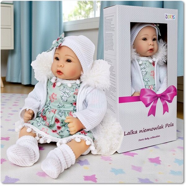 Doris Interactive 40 cm Puppe mit Geräuschen und Zubehör, 3+ Jahre