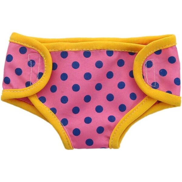 Gepunktetes Höschen für 46-cm-Puppen – sichere und bequeme Unterwäsche für 18-Zoll-Puppen