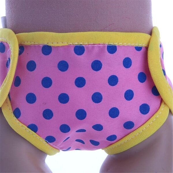 Gepunktetes Höschen für 46-cm-Puppen – sichere und bequeme Unterwäsche für 18-Zoll-Puppen
