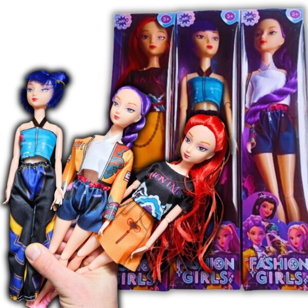 Lot de 3 poupées Kpop Demon Hunters 30 cm Chanteurs, vêtements à la mode et mains mobiles