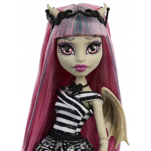 Monster High Rochelle Goyle – Original samlerdukke med tilbehør og Roux